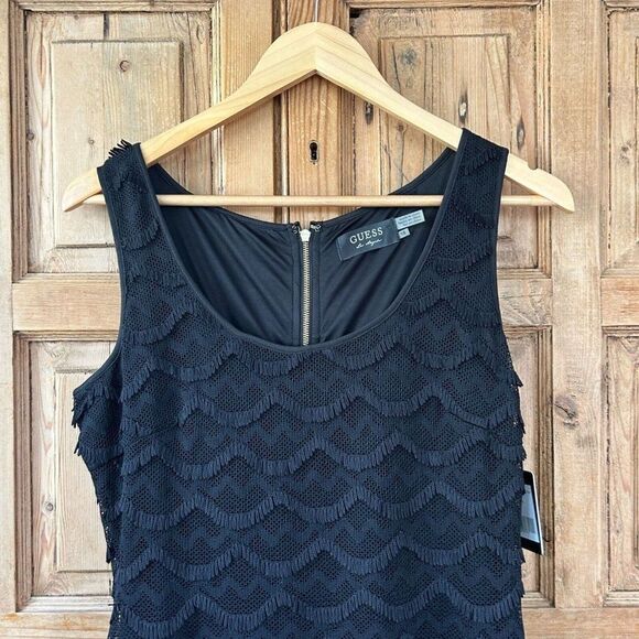 NWT Guess Los Angeles‎ 10 Black Sleeveless Shift Dress - Picture 2 of 10